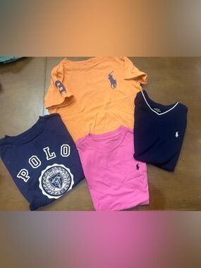 Polo by Ralph Lauren Kids Short Sleeve Tees - Navy, Orange, Pink